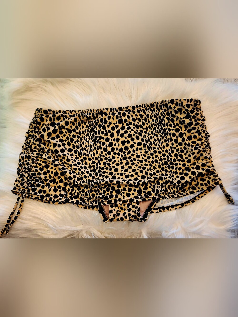 Victoria's Secret Leopard Print Swim Skirt Sz M